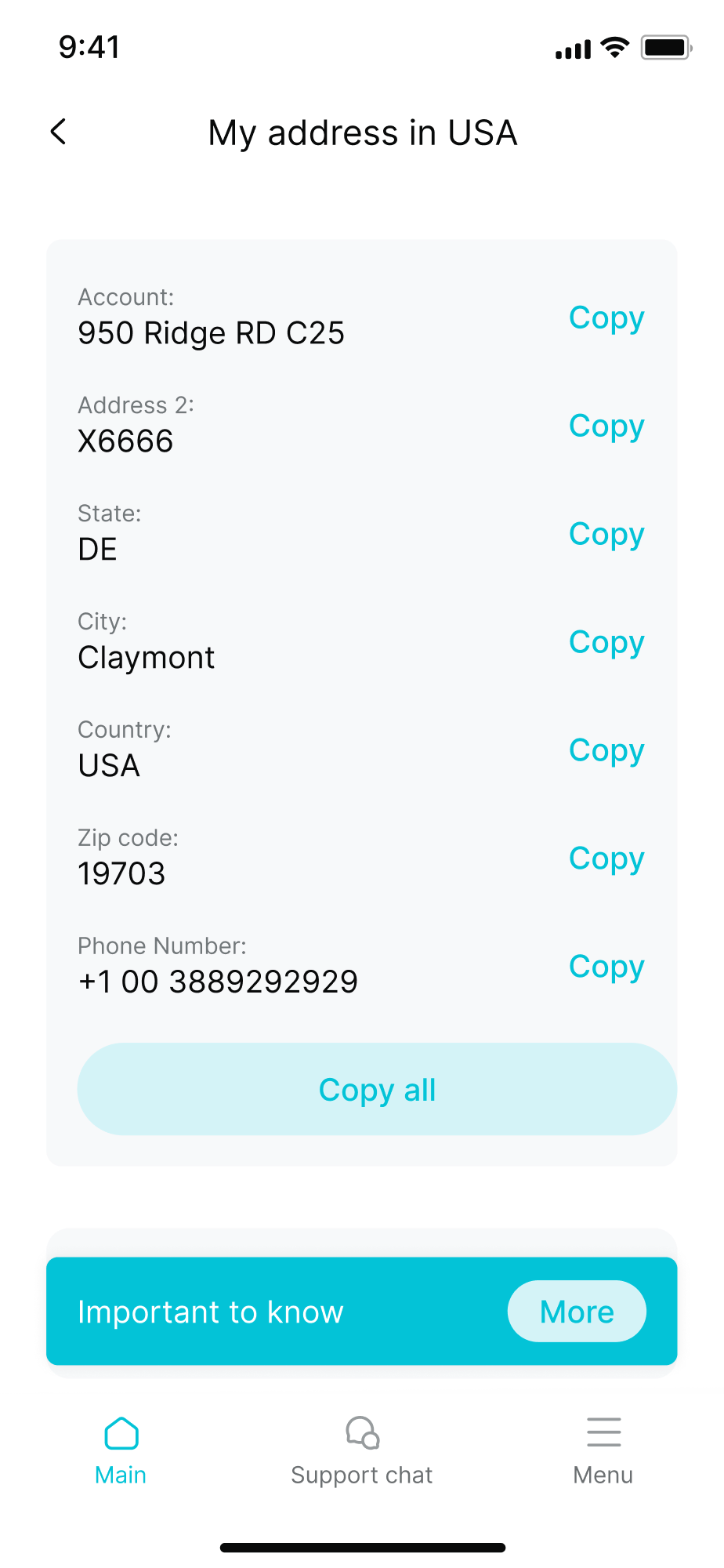 Globbing app screen 7