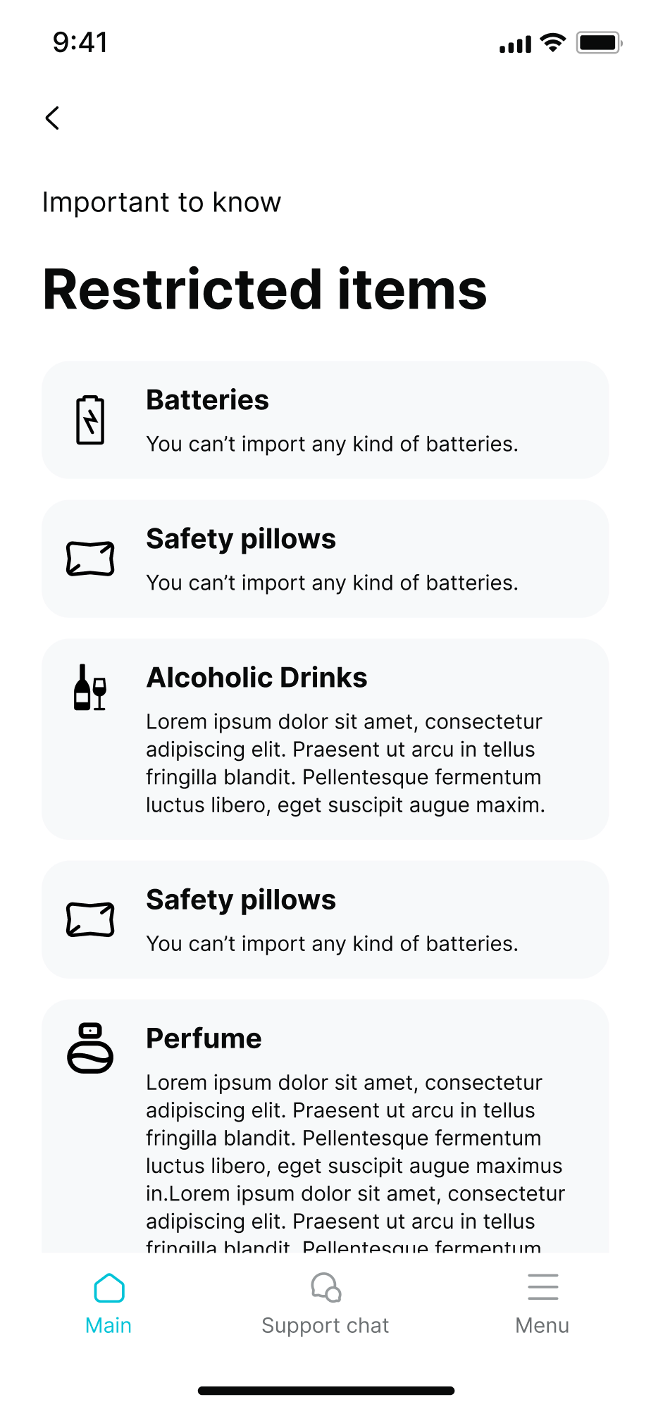 Globbing app screen 19