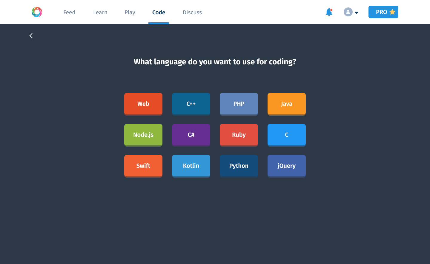 New Sololearn web platform, screen 5