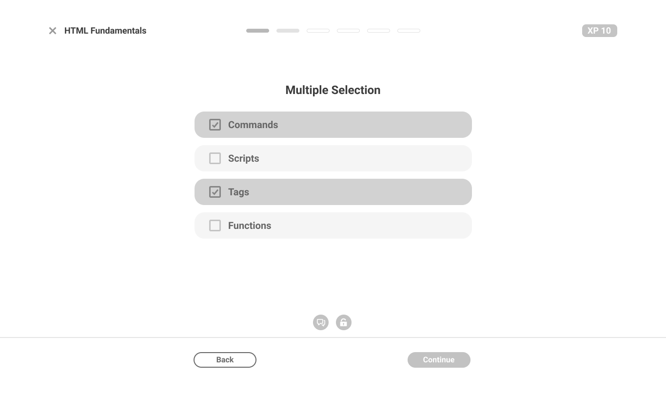 Redesign process exploration, screen 2