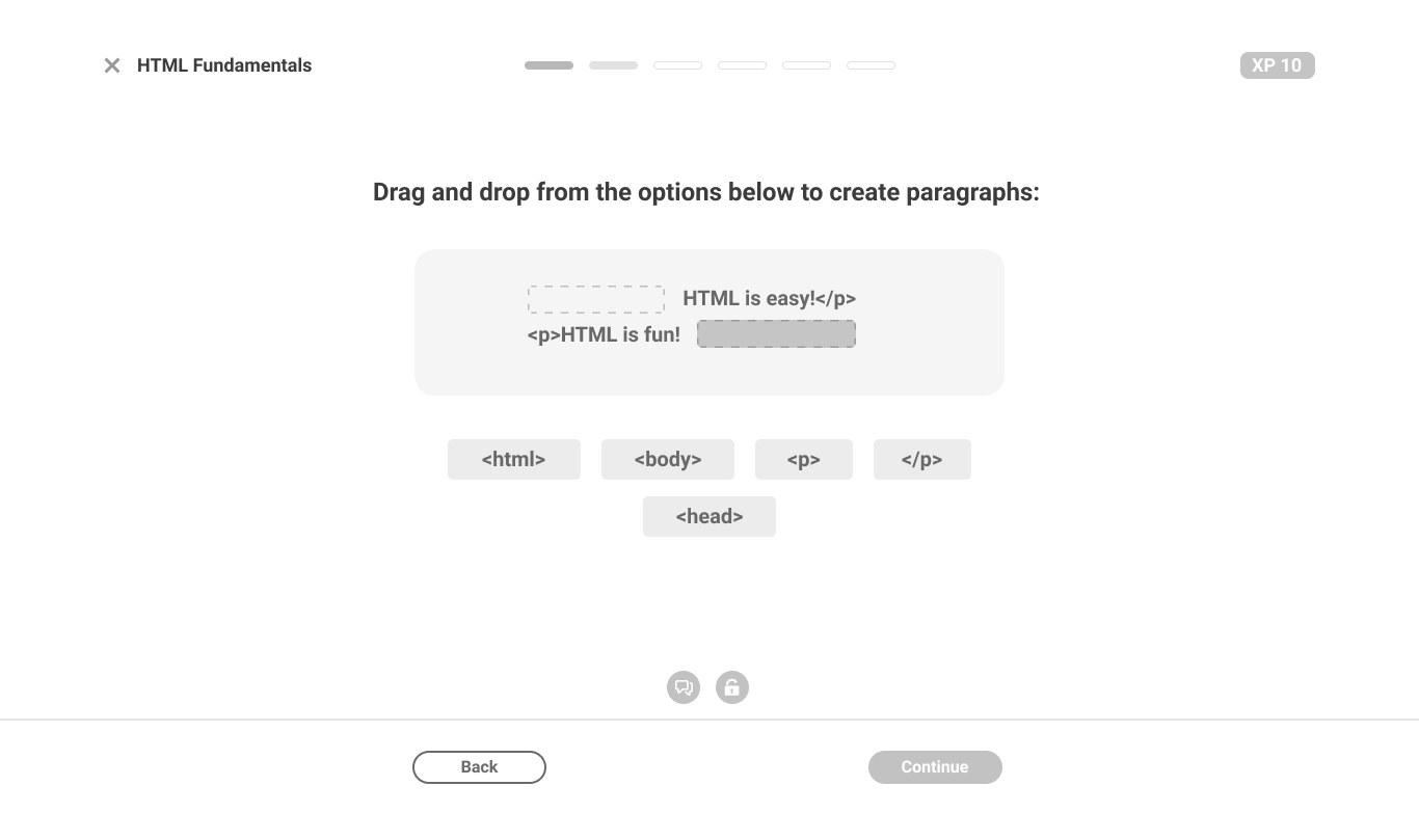 Redesign process exploration, screen 6